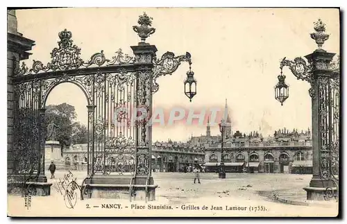 Cartes postales Nancy Place Stanislas Grilles de Jean Lamour