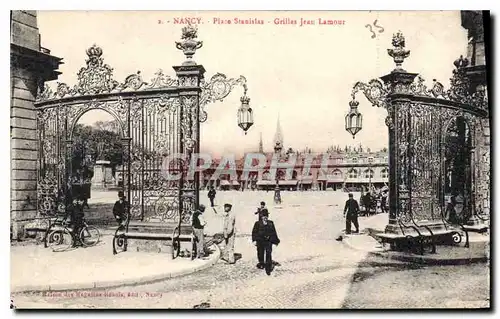 Cartes postales Nancy Place Stanislas Grilles Jean Lamour