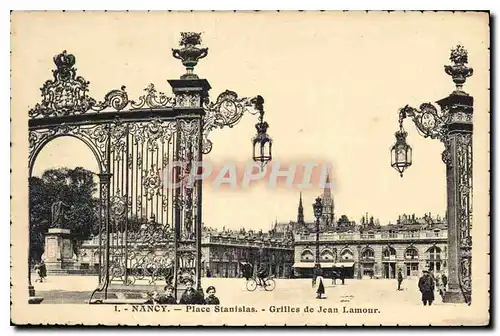 Cartes postales Nancy Place Stanislas Grilles de Jean Lamour