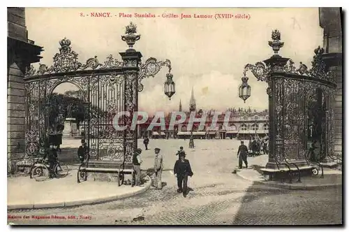 Cartes postales Nancy Stanislas Grilles Jean Lamour