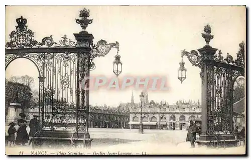 Cartes postales Nancy Place Stanislas Grilles Jean Lamour