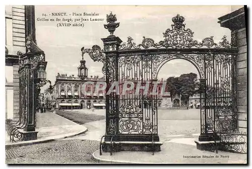 Ansichtskarte AK Nancy Place Stanislas Grilles en fer forge par Jean Lamour