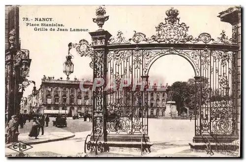 Cartes postales Nancy Place stanislas Grille de Jean Lamour