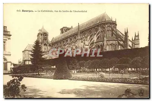 Ansichtskarte AK Bourges La Cathedrale vue du Jardin de l'Archeveche