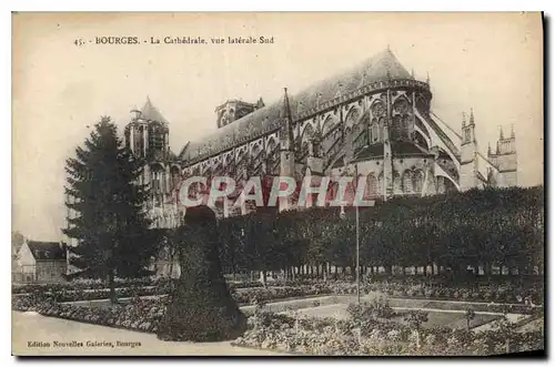 Cartes postales Bourges La Cathedrale vue laterale Sud