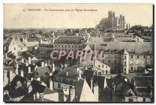 Cartes postales Bourges Vue Panoramique prise de l'Eglise Notre Dame