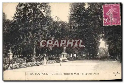 Ansichtskarte AK Bourges Jardin de l'Hotel de Ville La grande Allee