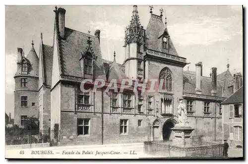 Cartes postales Bourges Facade du Palais Jacques Coeur