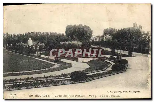 Cartes postales Bourges Jardin des Pres Fichaux VUe prise de la Terrasse