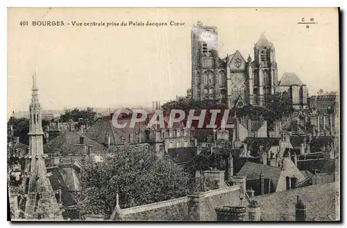 Cartes postales Bourges Vue centrale prise du Palais Coeur