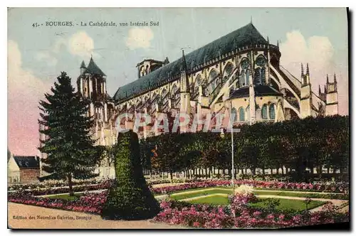 Ansichtskarte AK Bourges La Cathedrale vue laterale Sud