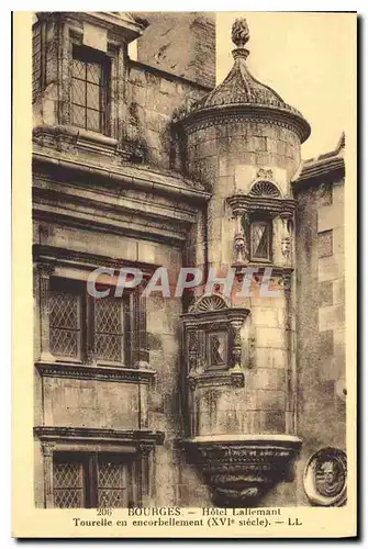 Cartes postales Bourges Hotel Lallemant Tourelle en Encorbellement