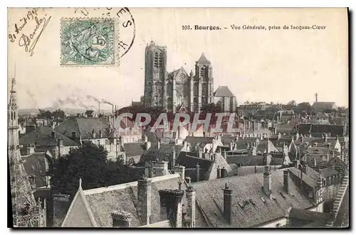 Ansichtskarte AK Bourges Vue Generale prise de Jacques Coeur