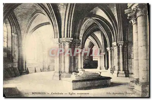 Ansichtskarte AK Bourges Cathedrale Eglise souterraine