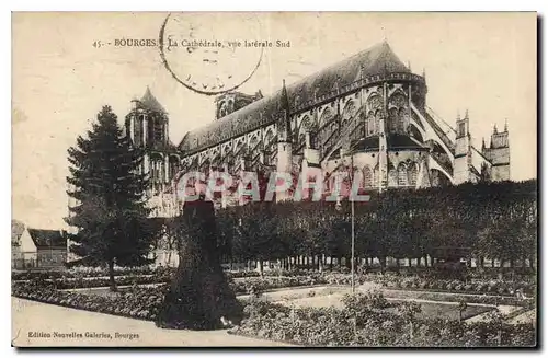 Ansichtskarte AK Bourges La Cathedrale vue laterale Sud