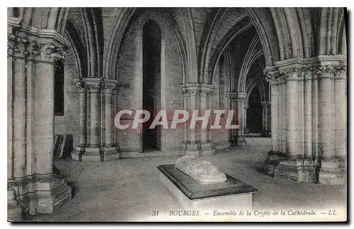 Ansichtskarte AK Bourges Ensemble de la Crypte de la Cathedrale