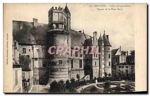 Cartes postales Bourges Palais Jacques Coeur Square de la Place Berry