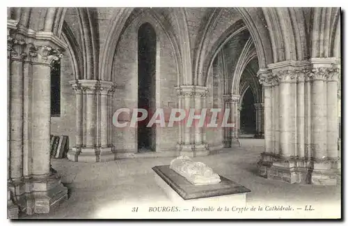 Ansichtskarte AK Bourges Ensemble de la Crypte de la Cathedrale