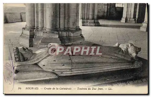 Ansichtskarte AK Bourges de la Cathedrale Tombreau du Duc Jean