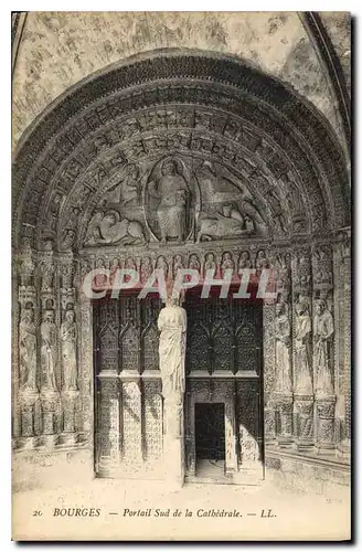 Cartes postales Bourges Portail Sud la Cathedrale