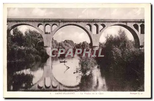 Cartes postales Saint Florent Le viaduc et le Cher