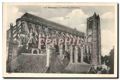 Ansichtskarte AK Bourges Cathedrale cote Nord