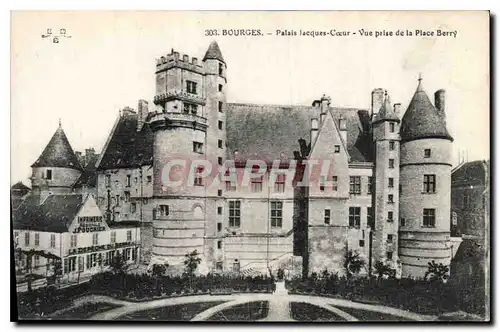 Cartes postales Bourges Palais acques Coeur Vue prise de la Place Berry