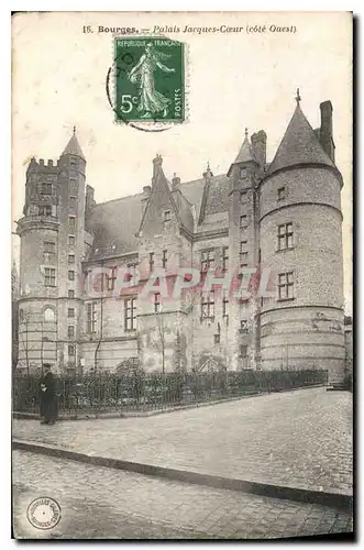 Cartes postales Bourges Palais Jacques Coeur cote Ouest