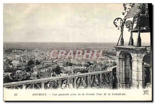 Ansichtskarte AK Bourges Vue generale prise de la Grande Tour de la Cathedrale