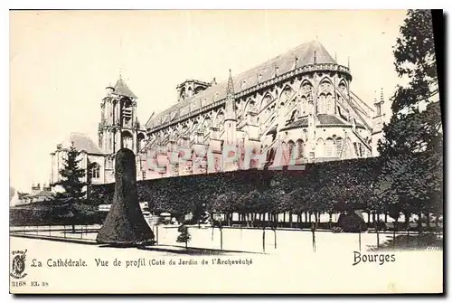 Ansichtskarte AK Bourges La Cathedrale Vue de profil Cote du Jardin del'Archeveche