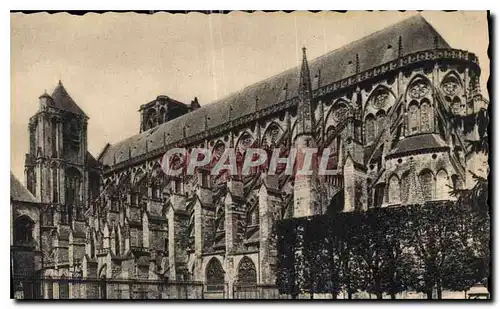 Cartes postales Bourges La Cathedrale prise du Jardin del'Hotel de Ville