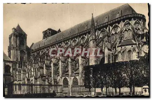 Ansichtskarte AK Bourges La Cathedrale vue prise du Jardin de l'Hotel de Ville