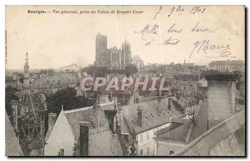 Ansichtskarte AK Bourges Vue generale prise du Palais de Jacques Coeur