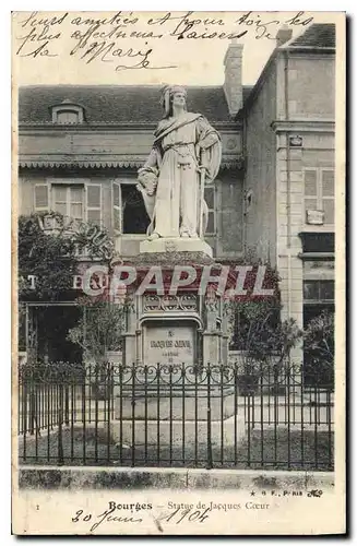 Cartes postales Bourges Statue de Jacques Coeur