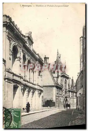 Cartes postales Bourges Theatre et Palais Jacques Coeur