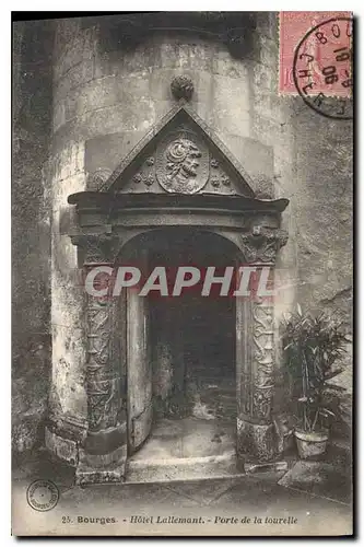 Cartes postales Bourges Hotel Lallemant Porte de la tourelle