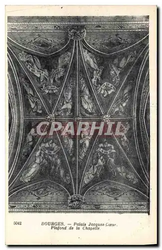 Cartes postales Bourges Palais Jacques Coeur Plafond de la Chapelle