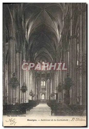 Ansichtskarte AK Bourges Interieur de la Cathedrale