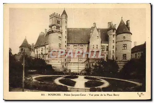 Ansichtskarte AK Bourges Palais Jacques Coeur Vue prise de la Place Berry