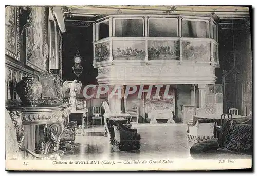 Cartes postales Chateau de Meillant Cheminee du Grand Salon