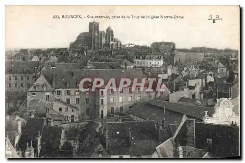 Ansichtskarte AK Bourges Vue centrale prise de la Tour de l'Eglise Notre Dame