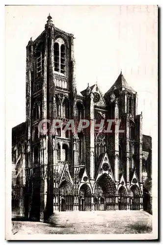 Cartes postales Bourges Facade de la Cathedrale