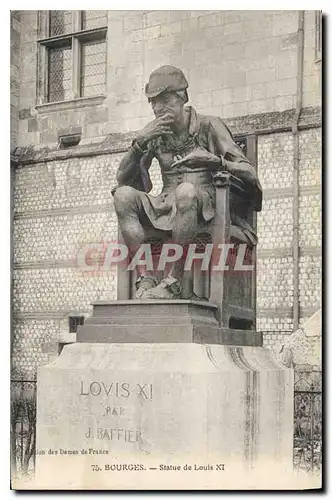 Cartes postales Bourges Statue de Louis