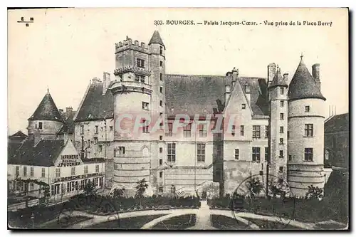 Ansichtskarte AK Bourges Palais Jacques Vue prise de la Place Berry