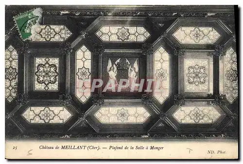 Ansichtskarte AK Chateau de Meillant Plafond de la Salle a Manger