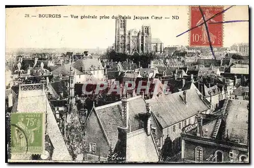 Ansichtskarte AK Bourges Vue generale prise du Palais Jacques Coeur