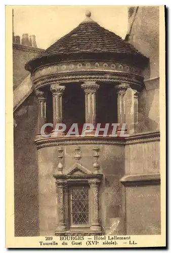 Cartes postales Bourges Hotel Lallemant Turelle du Guet