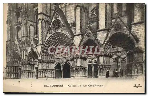 Ansichtskarte AK Bourges Cathedrale Les Cing Portails