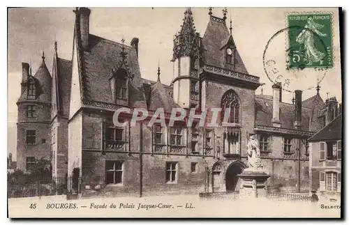 Cartes postales Bourges Facade du Palais Jacques Coeur