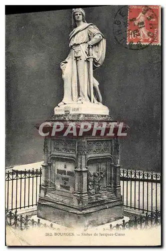 Cartes postales Bourges Statue de Jacques Coeur